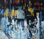 Bringing the news, 140x160 cm, 2012, Öl auf Leinwand