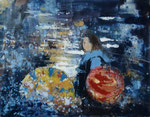 When night falls, 110x140 cm, 2010, Öl auf Leinwand