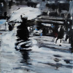 Against the wind, 30x30 cm, 2011, Öl auf Leinwand