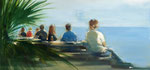 Chillin´ at the ocean, 80x170 cm, 2022, Öl auf Leinwand