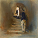 Exit, 60x60 cm, 2021, Öl auf Leinwand