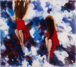Stadtversunken, 140x160 cm, 2009, Öl auf Leinwand