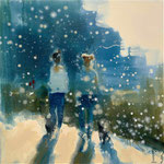 Still freezin´, 60x60 cm, 2023, Öl auf Leinwand