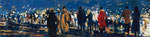 Die Nacht auf der Brücke, 30x120 cm, 2013, Öl auf Leinwand