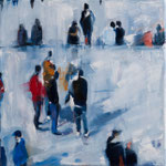 Neben der Schneepiste 02, 45x45 cm, 2013, Öl auf Leinwand
