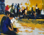 Let´s talk to them, 120x150 cm, 2015, Öl auf Leinwand