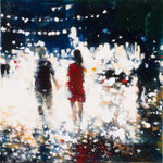 The night is our, 60x60 cm, 2016, Öl auf Leinwand