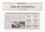 St. Marien-Kindergarten, Lüdinghausen - Westfälische Nachrichten 06-2001