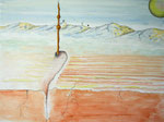 Kleine Landschaft mit Turm, Sperrholzkasten, Mischtechnik, 15 x 20 x 3, 2011, verkauft