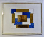 2.1 Muster in Blau, Weiß und Gold, 72,5 x 93, 2009
