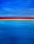 Lichtblick I blau, Leinwand, Mischtechnik, 90 x 70, März 2024