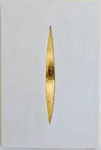 19.2  Geöffnete weiß polierte Fläche mit Gold im Hintergrund  60x40cm 2019