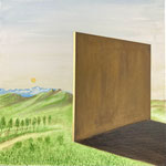 Die Wand, Leinwand, Mischtechnik, 50 x 50, April 2024