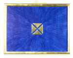 14.4 Aufgelöstes Quadrat auf Blau, 33 x 43, 2015