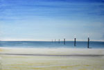 Pfähle ins Meer, Sperrholz, 19 x 28, Dez 2013