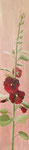 Stockrose, Leinwand, Mischtechnik, 100 x 20, August 2024