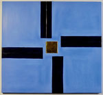 15.1 Quadrat mit Schwarz und Blau, 49 x 53, 2016