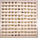 23.2 Würfel mit Polimentgold und polierten Seitenflächen auf weißem Bolus mit Rautenmuster, 80 x 80, 2017