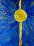 LEBENSKREIS HELLBLAU - Hals Chakra,  Halbedelsteine im Kreis € 800.-