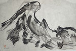Welle abstrakt/1989/34,8x23,4cm/ ID: 8S35-0968