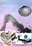 Collage, Zen-Kreis oder Mond?/62,5x87,0cm/ ID: 9S83-1158