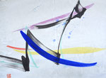 Abstraktion, bunt/1989/31,0x23,0cm/49,8x40,0cm/ ID: 9S42-1115