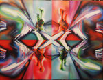 Rojo y Verde 2011, Acryl auf Leinwand, 173x133cm