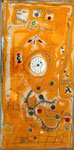 Bla Bla, Plastik, Draht, Glas und mehr auf Holz mit Gießharz überzogen, 40x80 cm, 230 €