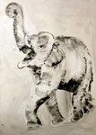Tatkraft, Acryl auf Holz, 50x70cm, 300 €