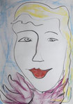 Grundschullehrerin, Kohle Kreide auf Papier, 42x57 cm, 250 €