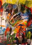 Die heiligen 3 Könige, Acryl auf Pappe auf Holz, 50x 70 cm, 230 €