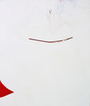 「気ままな夜」パネルに綿布・紙粘土・アクリル・水彩・色鉛筆　727×601(mm)