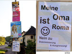 Plakate und Gegenplakat in Nürtingen im Mai 2014, Foto: Manuel Werner, 2014