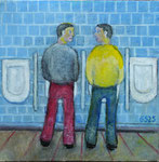 Gespräch unter Männern (2025) 20 cm x 20 cm | 100 €