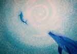 dolphines in the sky 46 x 33 cm (still available)