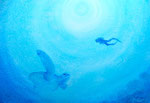 turtle's dream / sogno della tartaruga 100 x 70 cm 