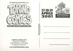 Cartolina "Torino Comics" Marzo 2001 retro (Diabolik)
