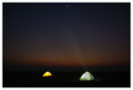 Einsames Camp in den Salzpfannen Botswana