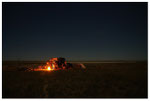 Einsames Camp in den Salzpfannen Botswana