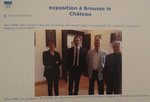 Le vernissage en présence du Maire de Brousse le Château, du Sénateur et du Vice Président du Parc Naturel Régional des Grands Causse 