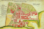 1791 "Plano de la Ciudad de Santander según se hallaba antes que se emprendiesen las obras de muelles, dársena y plaza nueva que de orden de S.M. se están construyendo bajo la dirección de don Agustín de Colosía, Capitán de Fragata"