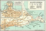 1930 "Gijón" y "Santander", de la guía "Northern Spain" de Findlay Muirhead