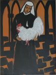 Nonne mit Hahn