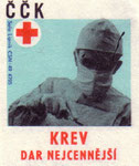 Blood, a most precious gift: Czechoslovak Red Cross. 1971. Czechoslovakia. matchbox labels. print. ephemera.