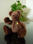 Mini-Teddy aus Mohair-Seide-Gemisch, 18 cm hoch