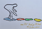 Von PSI-Insel zu PSI-Insel, Künstlerin: Anke Bavendam-Kreib, Größe: 10x15 cm, Mischtechnik auf Aquarellpapier