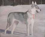 Le chien, 100 x 120 cm, huile sur toile, 2009