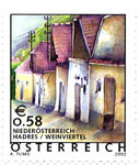 2002 war die Hadreser Kellergasse sogar ein Briefmarkenmotiv.
