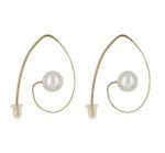 9ct & Pearl Curled Earwires - $330