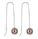 Rose Gold Plated 10mm Balls on Sterling Silver Earwires - $110